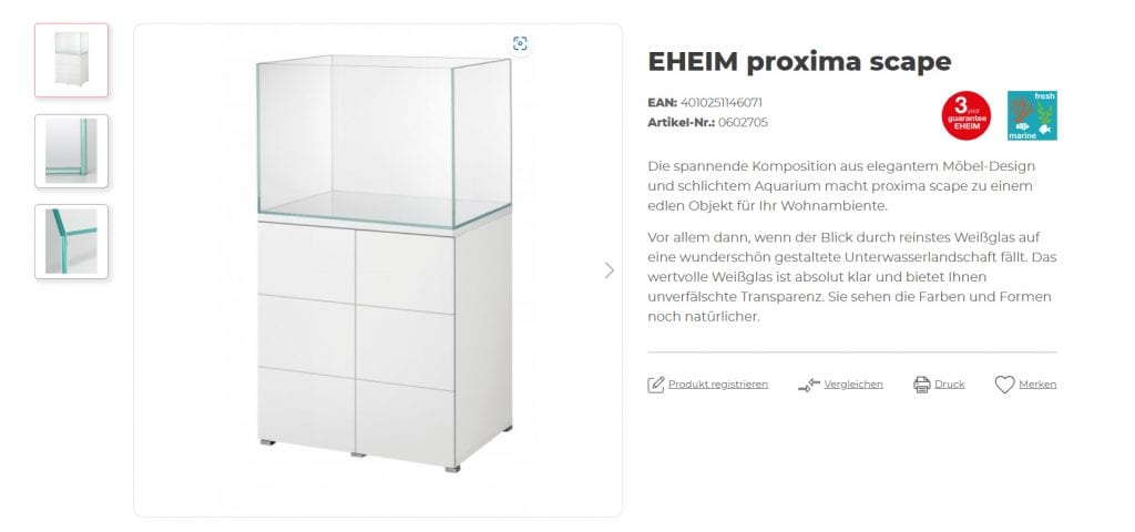 Aquarien Leasing EHEIM Proxima Aquarium mit Dekoration und Einrichtung