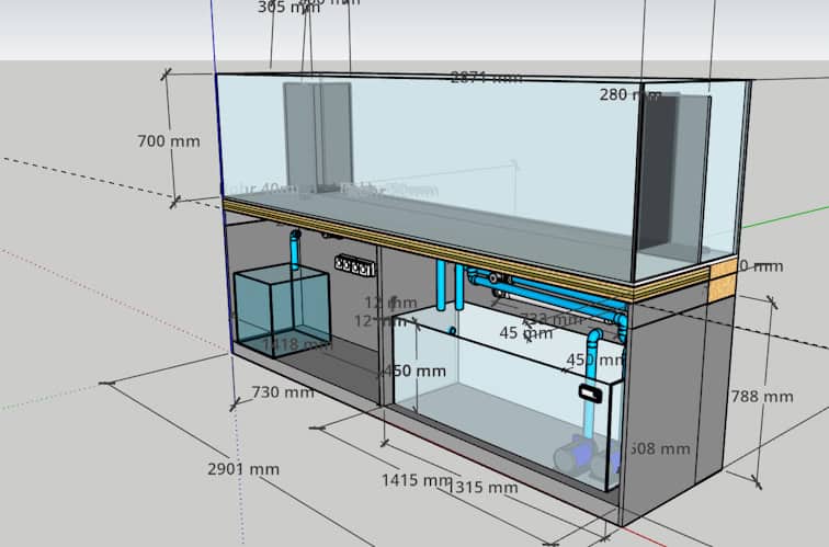 Aquarium 3D Planung